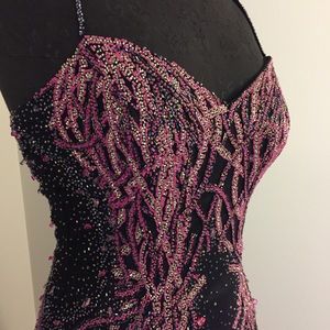 Beaded Formal Pageant Gown w/matching Scarf
